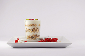 Dessert mit Preiselbeeren